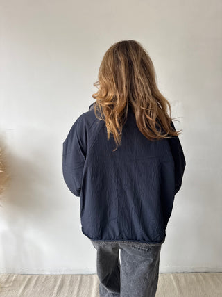 Blue detail grey reversible jacket