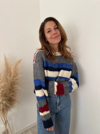 Colorblock autumn knit