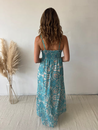 Turqoise bohemian dress