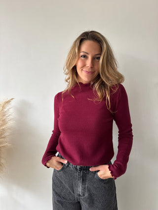 Burgundy soft souspull