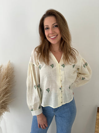 Cactus long sleeve blouse