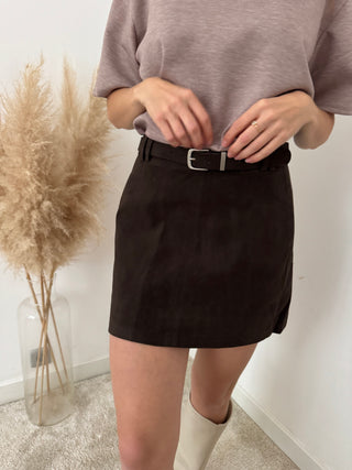 Brown suède skirt