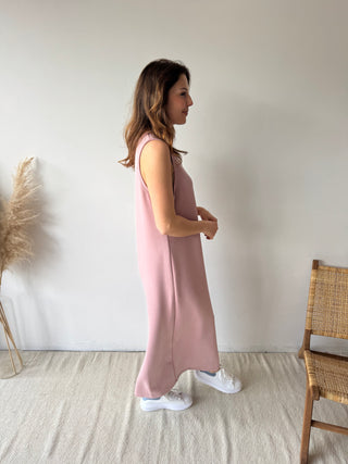 Soft pink flowy dress