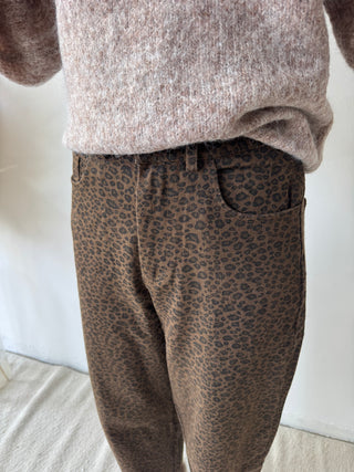 Leopard brown pants