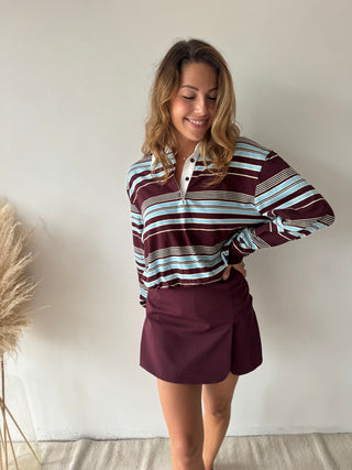 Burgundy skort