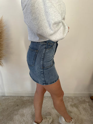 Denim mini skirt