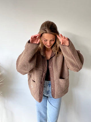 Brown reversible jacket