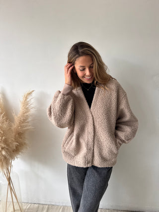 Taupe teddy vest