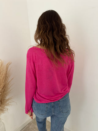 Soft Fuchsia long sleeve t-shirt