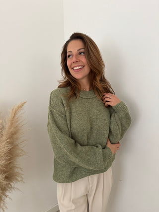 Green autumn knit
