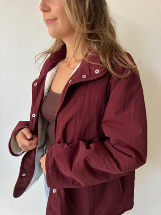 Burgundy reversible jacket