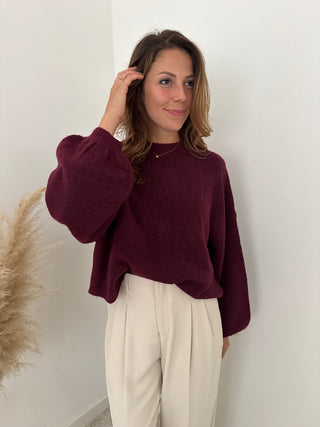 Simple soft burgundy knit