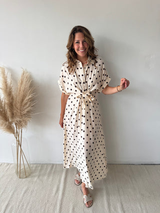 Polka dots knot dress