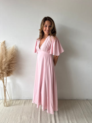 Soft pink maxi dress