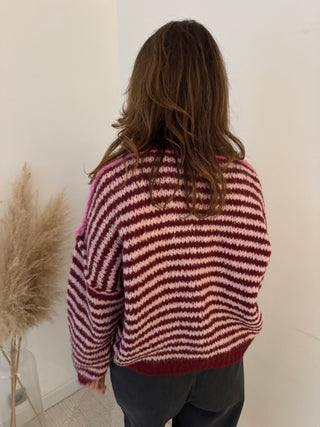Burgundy pink soft knit