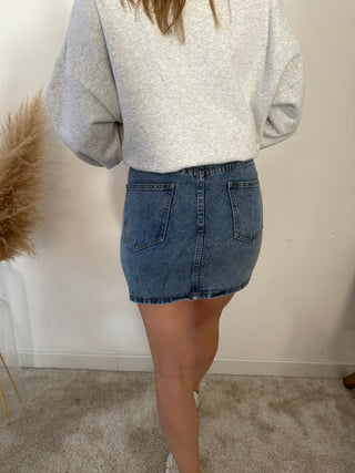 Denim mini skirt