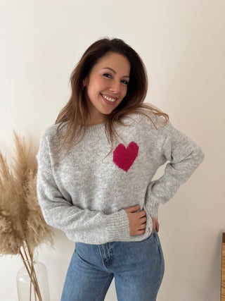 Love yourself grey knit