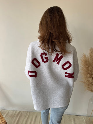 Burgundy dog mom sweater