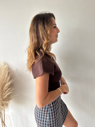 Brown classy top