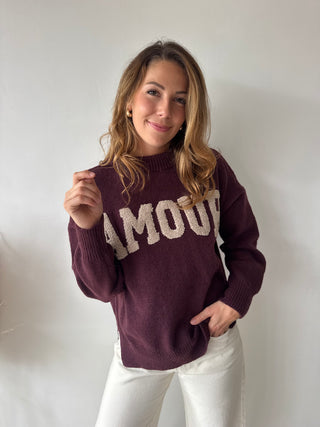 Burgundy amour knit