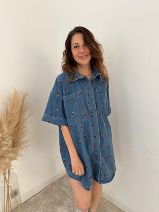 Cherry's denim shirt dress