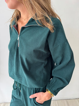 Green corduroy set
