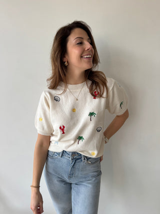 Summer short sleeves knit