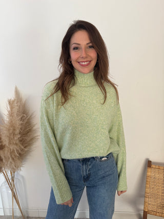 Super soft green turtleneck knit