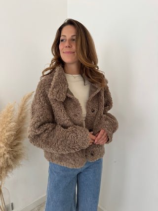 Taupe teddy jacket