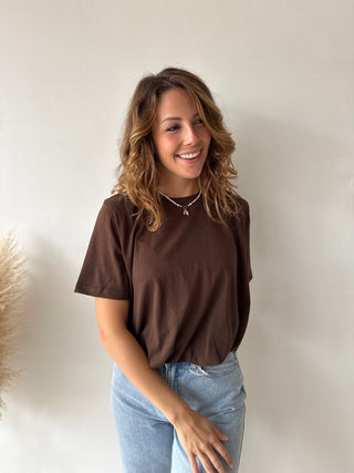Brown elastic top