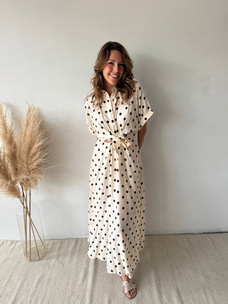 Polka dots knot dress