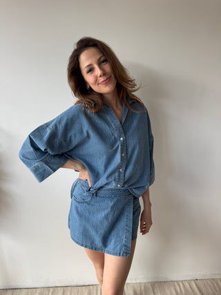 Light blue denim summer set