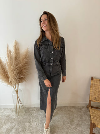 Grey denim dress