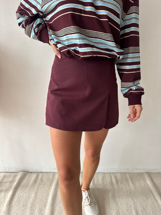 Burgundy skort