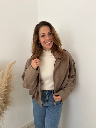 Taupe suède jacket