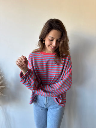 Yellow mommy striped sweater
