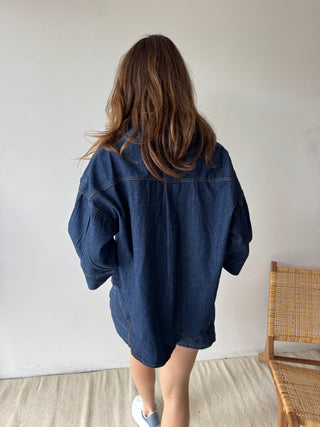 Dark blue denim summer set