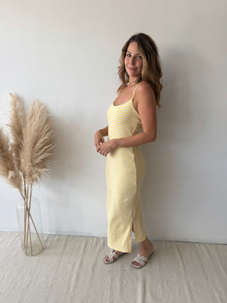 Yellow bodycon dress