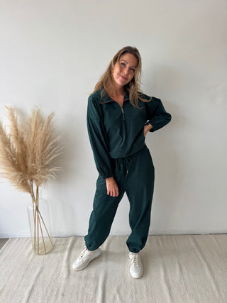 Green corduroy set