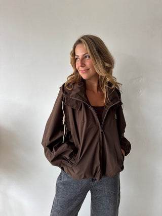 Brown rainjacket