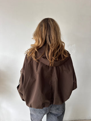 Brown rainjacket