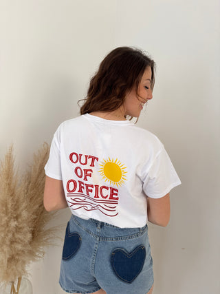 Out of office white t-shirt