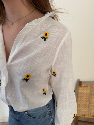 Yellow sunflowers blouse