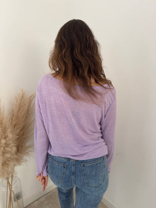 Soft lila long sleeve t-shirt