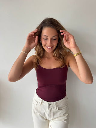 Burgundy tank top