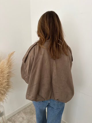 Taupe suède jacket