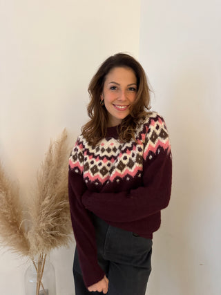 Burgundy cosy winter knit