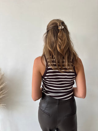 Beige brown top