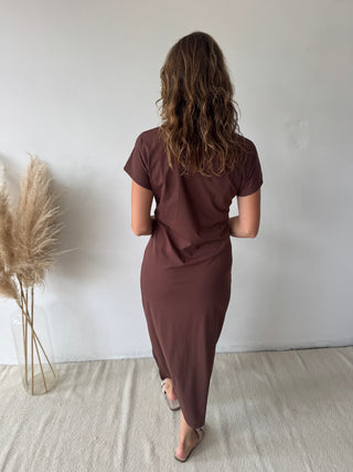 Brown knot dress