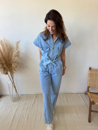 Light denim jumpsuit